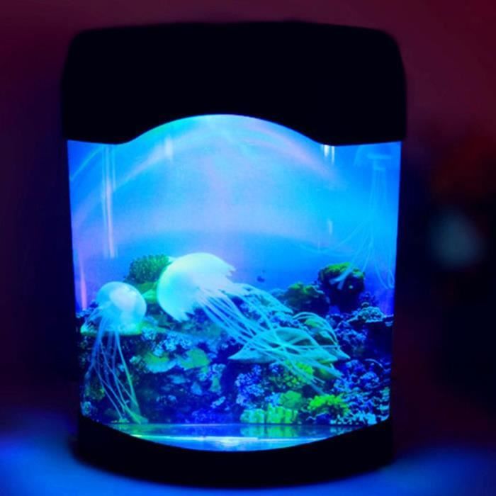 minifinker Lampe Meduse LED Aquarium Changeante pour Maison 